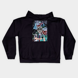 Embrace the Darkness with Hate NFT - A Mysterious Male Character in Indian Mask Kids Hoodie